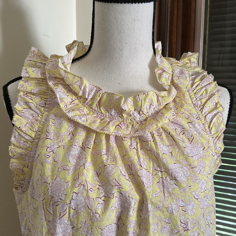 J. Crew | Ruffle Trim Top in Rose Vine Size XS - Picture 3 of 10